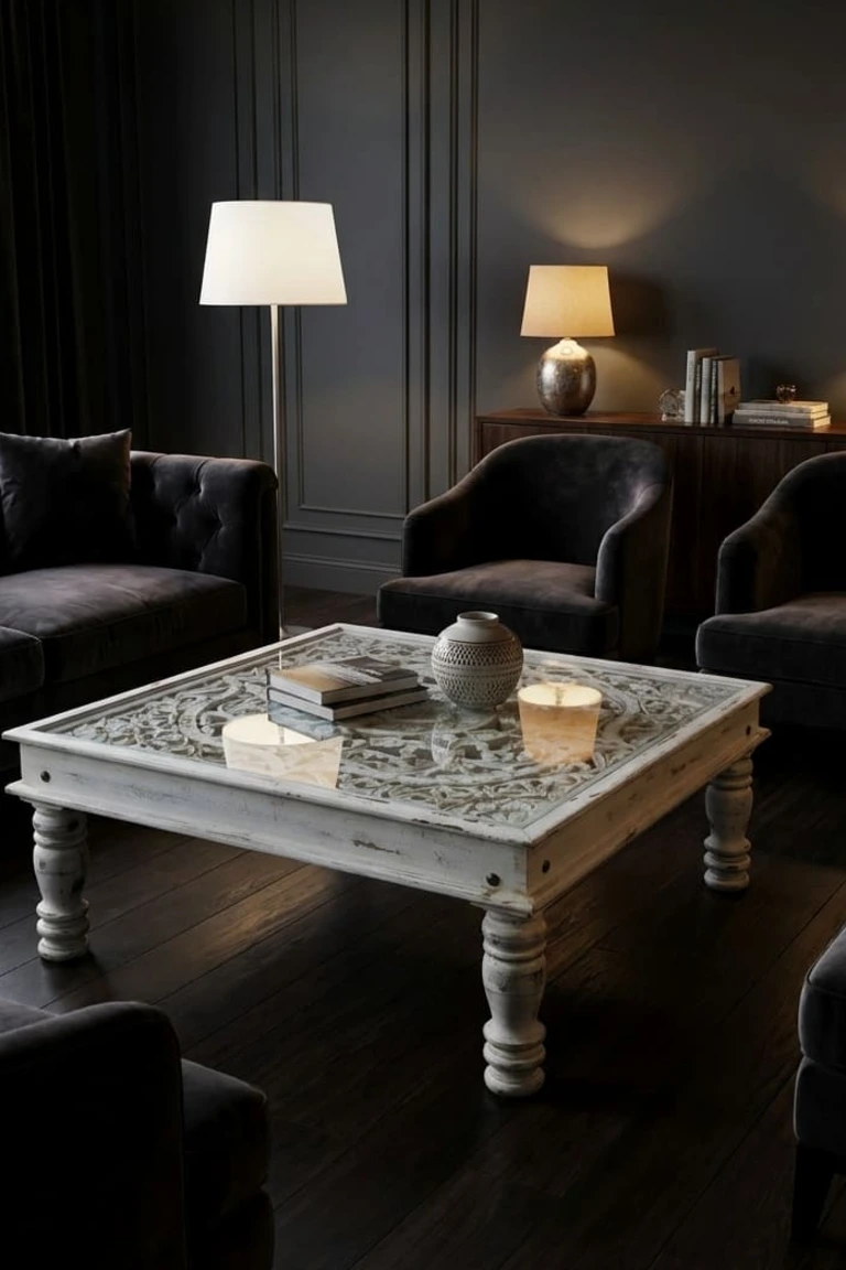 El Centro de todas las miradas: Mesas de Centro LOUIS XV HOME. La sala es el lugar donde compartimos las mejores historias, y no hay nada como tener una pieza que sea el centro de atención por las razones correctas. En LOUIS XV HOME, diseñamos nuestras mesas de centro para que no sean solo un mueble donde poner el café, sino una verdadera joya que le da carácter y prestigio a todo tu espacio social.  Nuestra categoría de mesas de centro celebra la elegancia de lo 100% artesanal, pensada para quienes buscan ese detalle único que marca la diferencia entre una casa y un hogar con estilo.